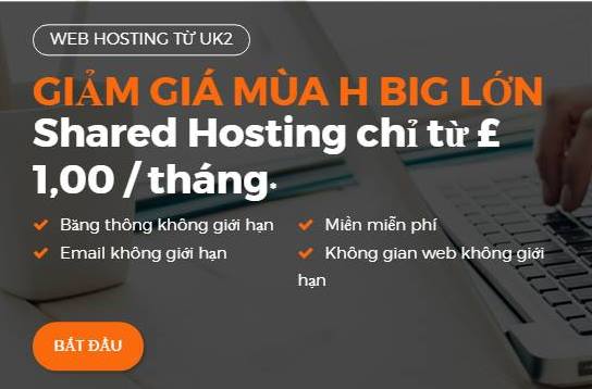 UK2 Hosting 12 $ / Năm + Free Domain .COM