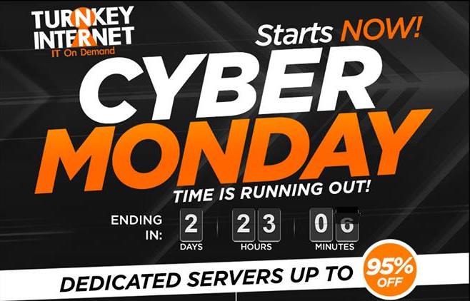 Cryber Monday Turnkey Hosting Giảm 95% Trọn Đời Chỉ 1$/ Tháng