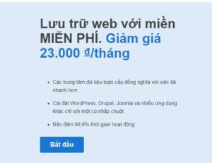 hosting giá rẻ tặng tên miền .com miễn phí