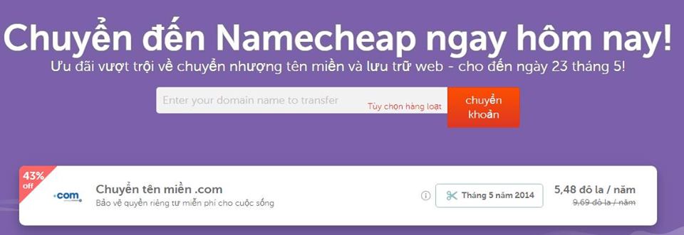 Cách chuyển tên miền ( Transfer domain ) từ Exabytes tới Namecheap