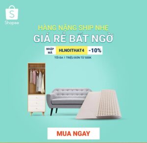 shopee khuyến mãi mua hàng nặng, ship hàng nhẹ