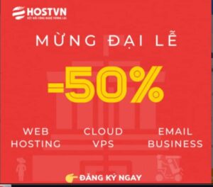 Hostvn giảm giá 50% dịch vụ