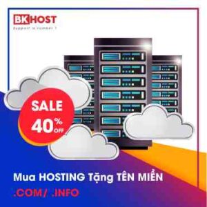 bkhost giảm giá 40% trọn đời dịch vụ